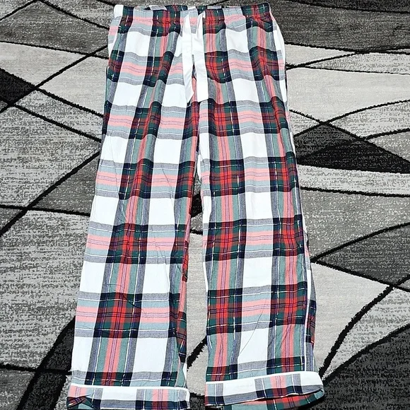 VICTORIA SECRET 2018 STRIPED GOLD SHINE PLAID LOUNGE SLEEPWEAR PANTS - Picture 2 of 10